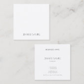 ミニマモダンリストエレガントデザインテンプレートラグジュアリ スクエア名刺 (正面/裏面)