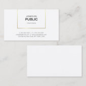 ミニマモダンリストエレガントデザイントレンディー金ゴールドプレーン 名刺 (正面/裏面)