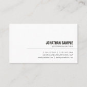 ミニマモダンリストエレガントデザインプロフェッショナルニース 名刺 (裏面)