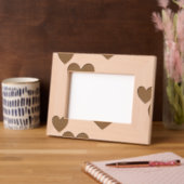 ミニマモダンリストエレガントハート レーザー彫刻フレーム (左)