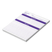 ミニマモダンリストエレガントパープルレシピ ノートパッド (回転)