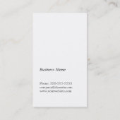 ミニマモダンリストエレガントブルー・ホワイト・コンサルタント 名刺 (裏面)