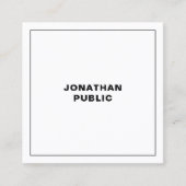 ミニマモダンリストエレガントプロフェッショナルテンプレート スクエア名刺 (正面)