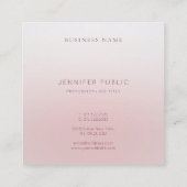 ミニマモダンリストエレガントプロフェッショナルテンプレート スクエア名刺 (裏面)