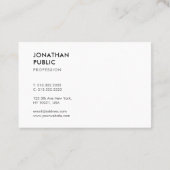 ミニマモダンリストエレガントプロフェッショナルテンプレート 名刺 (裏面)