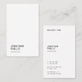 ミニマモダンリストエレガントプロフェッショナルテンプレート 名刺 (正面/裏面)