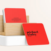 ミニマモダンリストエレガントプロフェッショナルネットワーク スクエア名刺