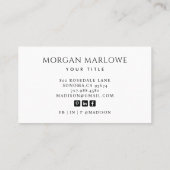 ミニマモダンリストエレガントプロフェッショナル深いブロンズ 名刺 (裏面)