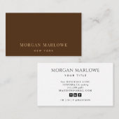 ミニマモダンリストエレガントプロフェッショナル深いブロンズ 名刺 (正面/裏面)