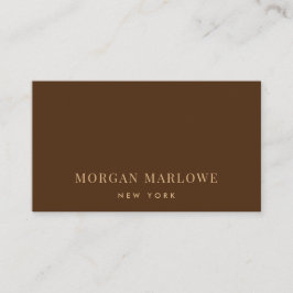 ミニマモダンリストエレガントプロフェッショナル深いブロンズ 名刺