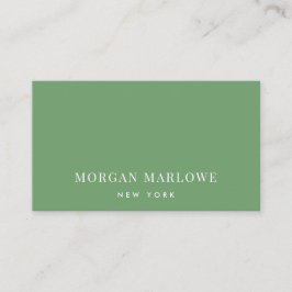 ミニマモダンリストエレガントプロフェッショナル緑 名刺