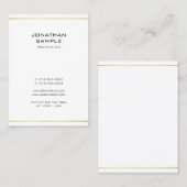 ミニマモダンリストエレガントプロフェッショナル金ゴールドルック 名刺 (正面/裏面)