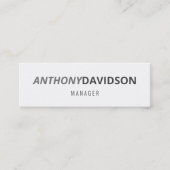 ミニマモダンリストエレガントプロフェッショナル スキニー名刺 (正面)