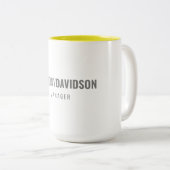 ミニマモダンリストエレガントプロフェッショナル ツートーンマグカップ (正面右)