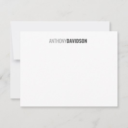 ミニマモダンリストエレガントプロフェッショナル ノートカード (正面)