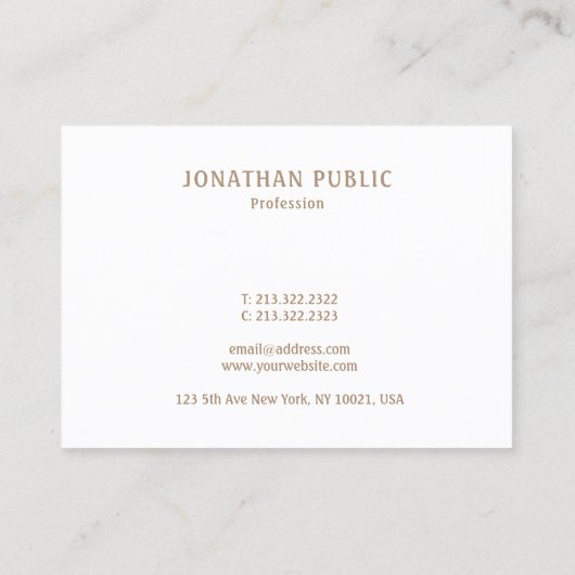 ミニマモダンリストエレガントペックカラーテンプレートシック 名刺 (裏面)