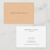 ミニマモダンリストエレガントペックカラーテンプレートシック 名刺 (正面/裏面)