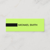 ミニマモダンリストエレガントムーングリーンとブラック スキニー名刺 (正面)