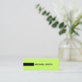 ミニマモダンリストエレガントムーングリーンとブラック スキニー名刺 (スタンド正面)