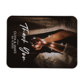 ミニマモダンリストエレガント写真ありがとう マグネット (横)