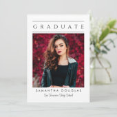 ミニマモダンリストエレガント卒業発表 案内状 (スタンド正面)