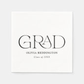 ミニマモダンリストエレガント型卒業 スタンダードカクテルナプキン (正面)