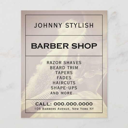 ミニマモダンリストエレガント理容師 チラシ (正面)