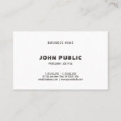 ミニマモダンリストエレガント白黒テンプレートB&W 名刺 (裏面)