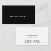 ミニマモダンリストエレガント白黒レッドテンプレート 名刺 (正面/裏面)