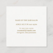 ミニマモダンリストエレガント美容師 スクエア名刺 (裏面)