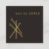 ミニマモダンリストエレガント美容師 スクエア名刺 (正面)