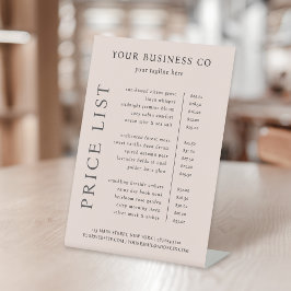 ミニマモダンリストエレガント赤面ピンク価格表 台座サイン