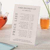 ミニマモダンリストエレガント赤面ピンク価格表 台座サイン (インサイチュ)