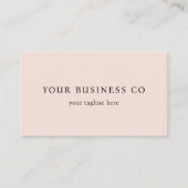 ミニマモダンリストエレガント赤面ピンクQRコード 名刺 (正面)