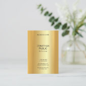 ミニマモダンリストエレガント金ゴールドルックテンプレート 名刺 (スタンド正面)