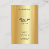 ミニマモダンリストエレガント金ゴールドルックテンプレート 名刺 (正面)