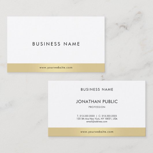 ミニマモダンリストエレガント金ゴールド人気があるテンプレート 名刺