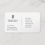 ミニマモダンリストカイロプラクター名刺 名刺 (裏面)