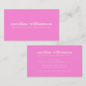 ミニマモダンリストカウトピンガーリークプロフェッショナル 名刺 (正面/裏面)