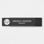 ミニマモダンリストカスタムのビジネスロゴ サインプレート (正面)