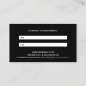 ミニマモダンリストカスタムのビジネスロゴ 予約カード (裏面)