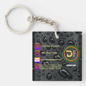 ミニマモダンリストカスタムのロゴスタイリッシュブラックバブル キーホルダー (正面)