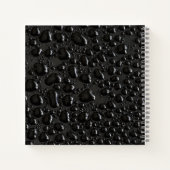 ミニマモダンリストカスタムのロゴスタイリッシュブラックバブル ノートブック (裏面)