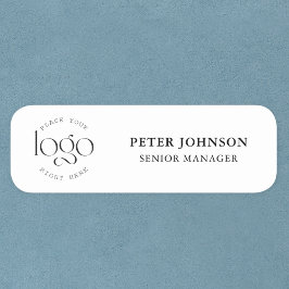 ミニマモダンリストカスタムのロゴ（白黒） 名札