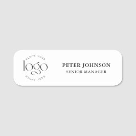 ミニマモダンリストカスタムのロゴ（白黒） 名札