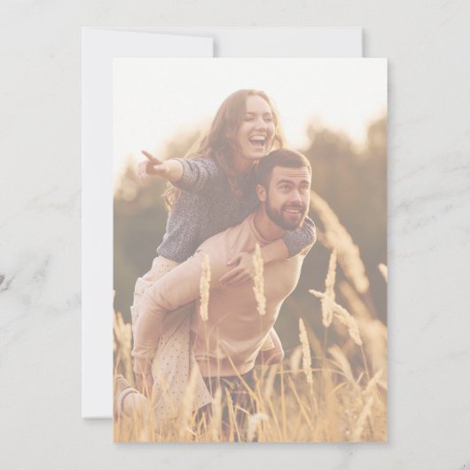 ミニマモダンリストカスタムの写真結婚式招待状 招待状 (裏面)