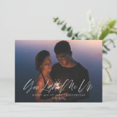 ミニマモダンリストカスタムの記念撮影カード 招待状 (スタンド正面)