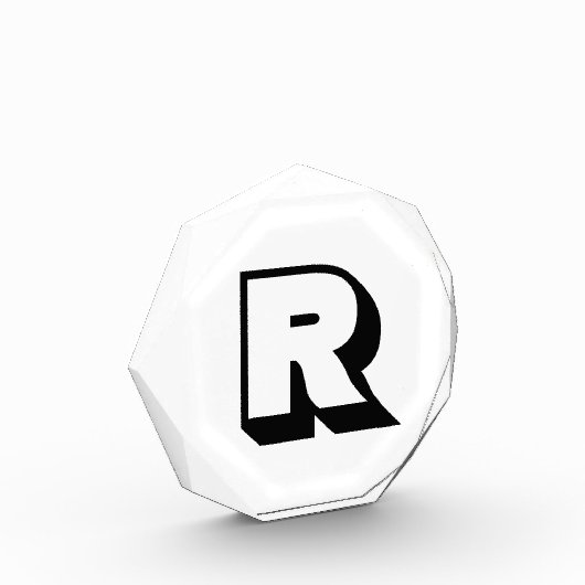 ミニマモダンリストカスタムタイポグラフィモノグラム フォトブロック (左)