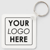 ミニマモダンリストカスタムビジネスのロゴホワイトブラック キーホルダー (裏面)