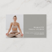 ミニマモダンリストカスタムフォトソシアル&QRコード 名刺 (正面)